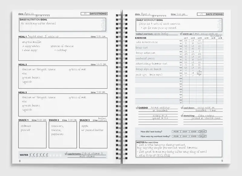 Nutrition in a Blink Fitness Tracker Book